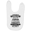 Super Cool Stepmom Of A Freaking Awesome Granddaughter Baby Bibs
