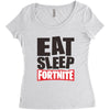 EAT SLEEP FORTNITE Women's Triblend Scoop T-shirt