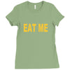 eat me pizza ringer Ladies Fitted T-Shirt