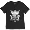 Queens Are Born In February V-Neck Tee