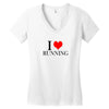i love running Women's V-Neck T-Shirt