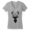 Deer With Diamond Women's V-Neck T-Shirt