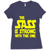 the sass is strong with this one Ladies Fitted T-Shirt