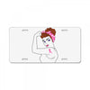breast cancer girl power License Plate