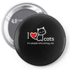 i love cats it's people who annoy me Pin-back button