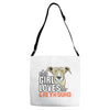 This Girl Loves Her Greyhound Adjustable Strap Totes