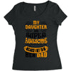 My Daughter Super Awesome Dad Women's Triblend Scoop T-shirt