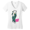 modern zombie Women's V-Neck T-Shirt