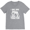 i don`t snore i dream i`m a tractor V-Neck Tee