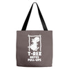 T Rex Hates Pull Ups Tote Bags