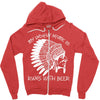 my indian name is runs with beer Zipper Hoodie