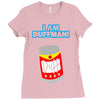 i am duff man homer cult funny retro Ladies Fitted T-Shirt