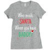 who need santa when you have daddy Ladies Fitted T-Shirt