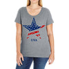 usa star Ladies Curvy T-Shirt