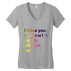 I miss you my heart is empaty wİthout you (2) Women's V-Neck T-Shirt