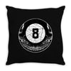 8ball skull Throw Pillow