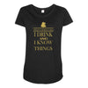 i drink Maternity Scoop Neck T-shirt
