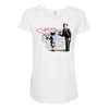 banksy bat Maternity Scoop Neck T-shirt
