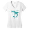 polygon shark Women's V-Neck T-Shirt