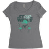 stop wars Women's Triblend Scoop T-shirt
