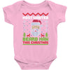 most wanted beard man this christmas Baby Bodysuit