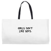 girls dont like boys Weekender Totes