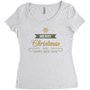 snow merry christmas Women's Triblend Scoop T-shirt
