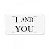 i and you License Plate