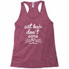 cat hair don't care cute crazy cat Racerback Tank
