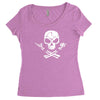 rock skull Women's Triblend Scoop T-shirt