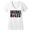 baseball rules Women's V-Neck T-Shirt