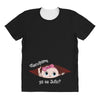 July Peeking Out Baby Girl in Spanish All Over Women's T-shirt