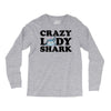 crazy lady shark Long Sleeve Shirts