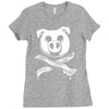pig bacon cross bones pirate Ladies Fitted T-Shirt