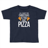 all i want for christmas is you and pizz Toddler T-shirt