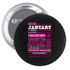 quens are born in january Pin-back button