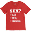 Sex Yes Please V-Neck Tee