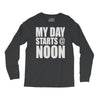 my day starts at noon Long Sleeve Shirts