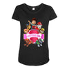 paw patrol birthday girl Maternity Scoop Neck T-shirt