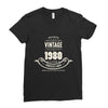 premium vintage 1980 classic perfectly aged limited edition Ladies Fitted T-Shirt