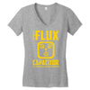 back to the future inspired flux capacitor delorean movie Women's V-Neck T-Shirt