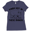 kinda hot in these rhinos Ladies Fitted T-Shirt