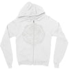 prepare for the future white Zipper Hoodie