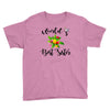 world's best sister with flowers Youth Tee