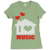 new i love house Ladies Fitted T-Shirt