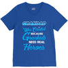 Grandad Was Created because Grankids Need Real Heroes V-Neck Tee