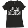 pwn noobs Ladies Fitted T-Shirt