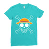 luffy pirate flag Ladies Fitted T-Shirt