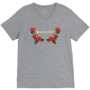 badassy with roses V-Neck Tee