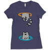 portal cat Ladies Fitted T-Shirt